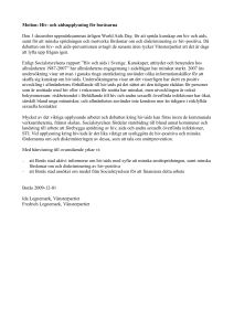 Motion Borås Hiv- och aidsupplysning för boråsarna