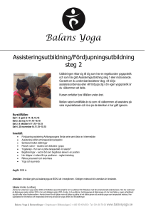 Assisteringsutbildning/Fördjupningsutbildning steg 2
