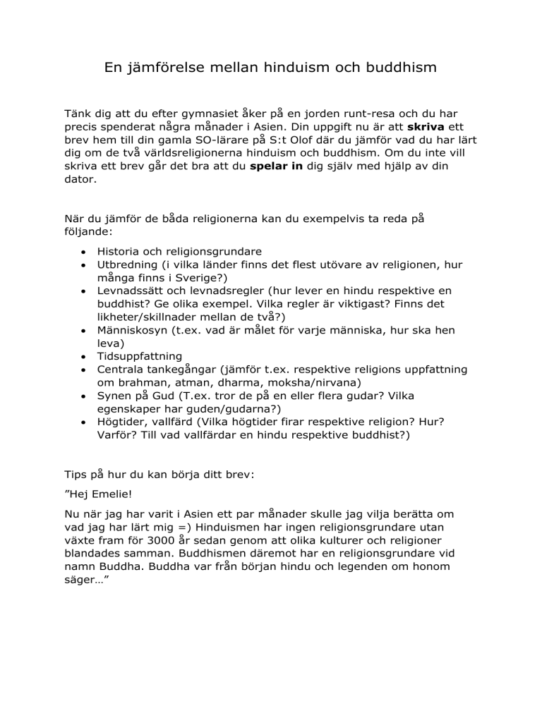 Skillnader Mellan Hinduism Och Buddhism
