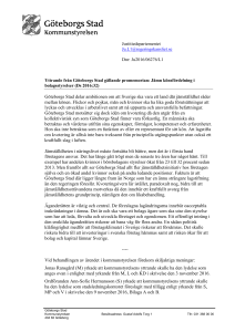 Göteborgs Stad delar ambitionen om att Sverige
