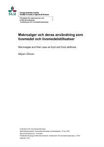 Makroalger och deras användning som livsmedel och