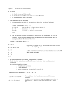 Inför matematikprovet Ekvationer_v 20