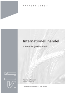 Internationell handel - AgriFood Economics Centre