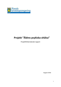 Projekt ”Äldres psykiska ohälsa”