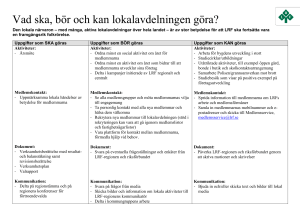 Vad ska, bör och kan lokalavdelningen göra?