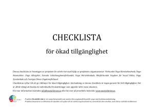 Checklista - En stärkt röst