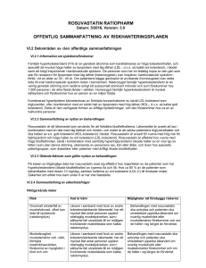 rosuvastatin ratiopharm offentlig sammanfattning av