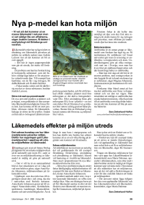 Nya p-medel kan hota miljön