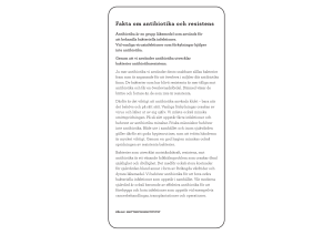 Fakta om antibiotika och resistens