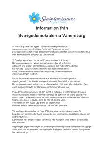 Information till medlemmar ll - Sverigedemokraterna i Vänersborg