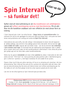 Spin Intervall - Friskis Svettis Kungsbacka