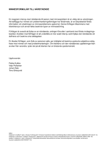 minnesformulär till närstående