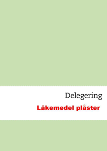 Delegering Läkemedelsplåster