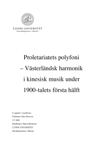 Västerländsk harmonik i kinesisk musik under 1900