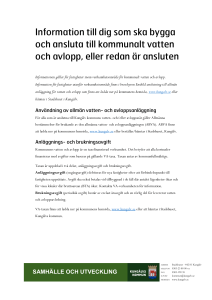 Information till dig som ska bygga och ansluta till kommunalt vatten