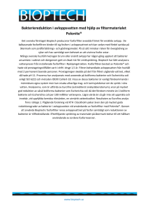 Bakteriereduktion i avloppsvatten med hjälp av filtermaterialet