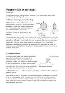 Några enkla experiment