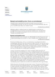 Bostad med särskild service i form av servicebostad