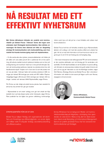 nå resultat med ett effektivt nyhetsrum