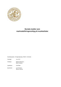 Sociala medier som marknadsföringsverktyg åt musikartister