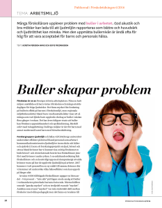 Buller skapar problem - Göteborgs universitet