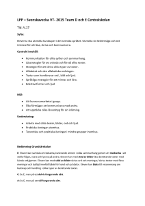 LPP – Svenskavecka VT- 2015 Team D och E Centralskolan