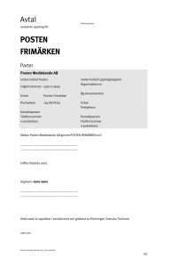 posten frimärken - Svenska Tecknare