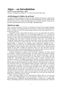 Alger – en introduktion - Västra Aros Akvarieförening