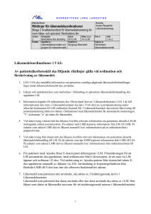 Norrbottens läns landsting Dokumentnamn Riktlinjer för