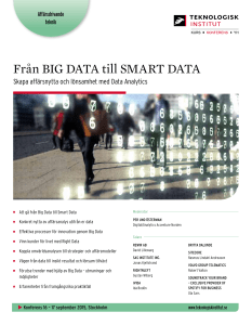 Från BIG DATA till SMART DATA