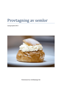 Provtagning av semlor i Jönköpings län
