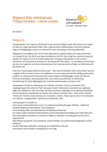 Rapport från arbetsgrupp Tidiga insatser - check