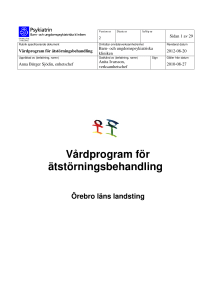 Vårdprogram för ätstörningsbehandling