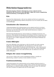Diskrimineringslagen förbjuder diskriminering som har samband