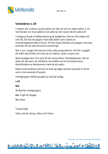 Veckobrev v.19