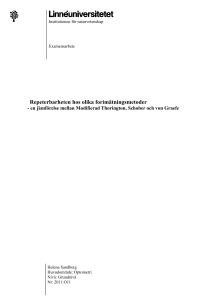 Repeterbarheten hos olika forimätningsmetoder