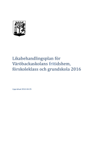 Likabehandlingsplan 2016