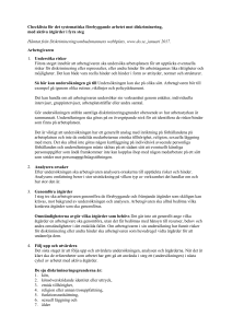 Checklista för det systematiska förebyggande arbetet - HR