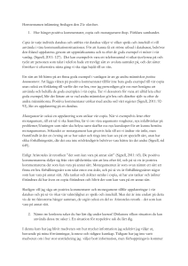 Hemtentamen inlämning fredagen den 21e oktober