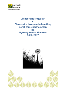 Likabehandlingsplan och Plan mot kränkande