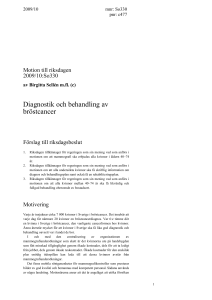 Diagnostik och behandling av bröstcancer