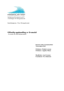 Offentlig upphandling av livsmedel