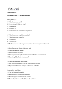 Naturkunskap B Instuderingsfrågor 1 – Människokroppen