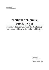 Pacifism och andra världskriget