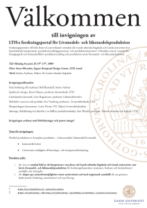 till invigningen av - Lunds Tekniska Högskola
