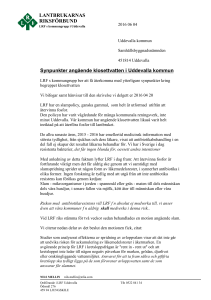 LANTBRUKARNAS RIKSFÖRBUND Synpunkter angående