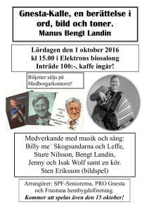 Gnesta-Kalle, en berättelse i ord, bild och toner.