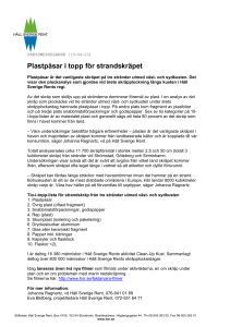 Plastpåsar i topp för strandskräpet