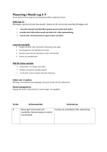 Planering i Musik Lag 4-9