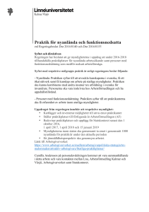 Praktik för nyanlända och funktionsnedsatta